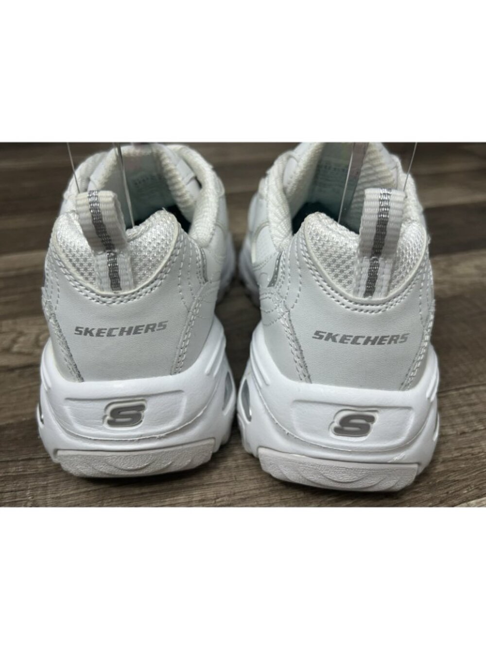 Skechers Womens D Lites Size 9.5 Shoes White Fresh Start 11931 Casual Sneakers - Picture 7 of 9